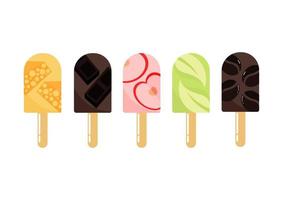 a collection of sweet ice cream vector