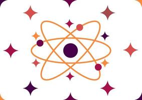 molecular background that surrounds the atomic nucleus vector