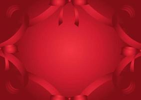 red ribbon background on red background 4 vector