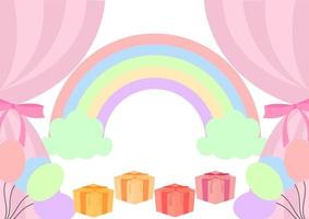 background with birthday theme vector