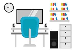 office space with a modern design vector