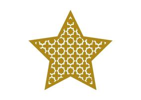 estrella con patrón dorado árabe 2 vector