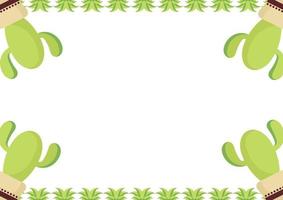 cactus background on white background vector