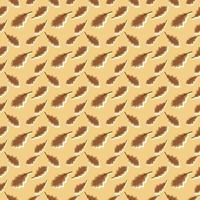 Brown leaf pattern vector