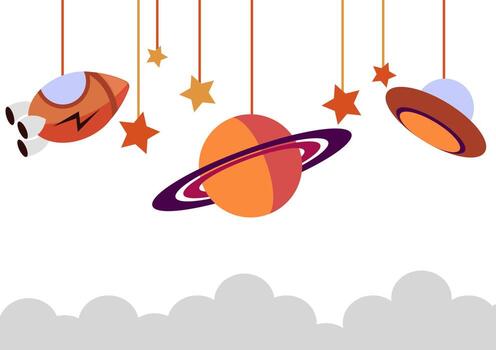 outer space background vector