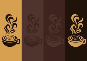 logo of a cup of coffee with smoke vector