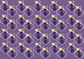 Sweet and fresh blueberry fruit pattern vector