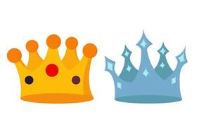ilustración de corona de rey y reina vector