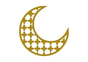 moon with gold arabic pattern 1 vector