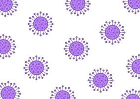 covid 19 virus pattern on a white background