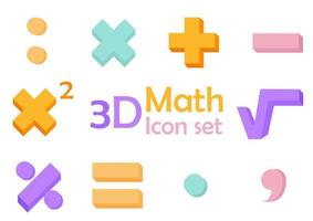 collection of illustrations of symbols in mathematics vector