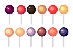 collection of colorful lollipops vector