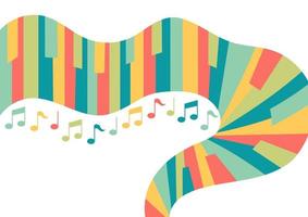 colorful piano keys illustration vector