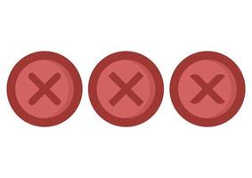 red cross in three different styles vector