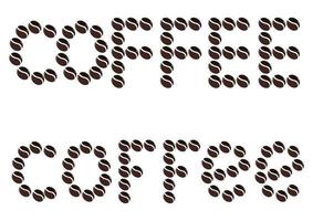 text with the inscription coffee vector