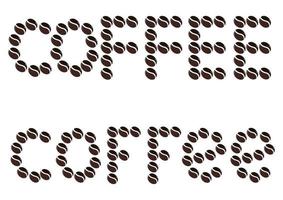 text with the inscription coffee vector