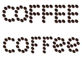 text with the inscription coffee vector