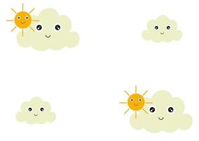 sunny day theme background vector