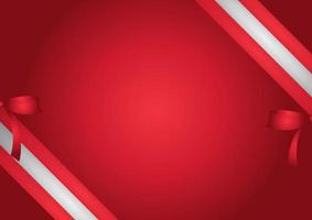 red ribbon background on red background 3 vector