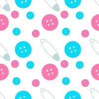 seamless pattern of buttons and pins vector