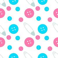 seamless pattern of buttons and pins vector