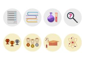 set of icons about school or college vector