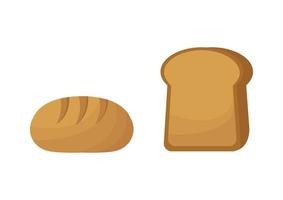 illustration of two different types of bread vector