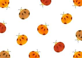 beetle pattern with an autumn theme vector