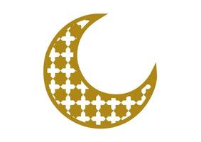 moon with gold arabic pattern 4 vector