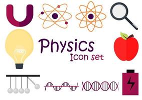 a collection of illustrations on a physics theme vector