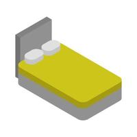 Isometric bed on a white background vector