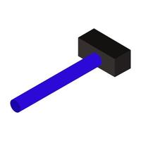 Isometric hammer on a white background vector