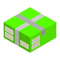 Isometric box on white background vector