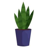 Plant inside pot vector