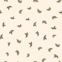 Seamless vector pattern of Small leaves, foliage suitable for print on textile, fabric, wallpaper, clothes, and also web background for design and decoration