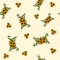Seamless floral pattern arrangements Beautiful flowers textile fabric vector