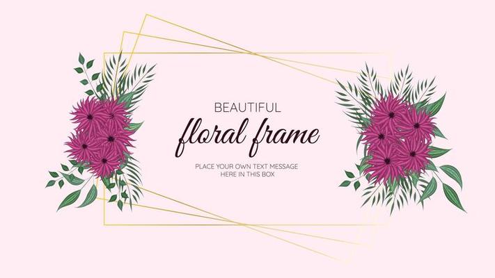 floral ornament design - invitation or greeting card for wedding decor