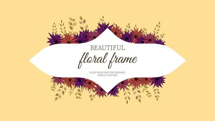 Luxurious colorful floral frames background label sale price invites