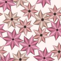 alegre papel tapiz de patrones sin fisuras en el diseño de la superficie de flores florales vector