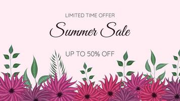 Great discount banner design. Abstract Natural Summer Sale Background vector