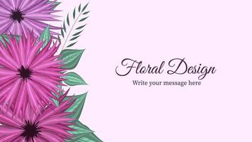 vector floral botánico banner antecedentes lindas flores florecientes.