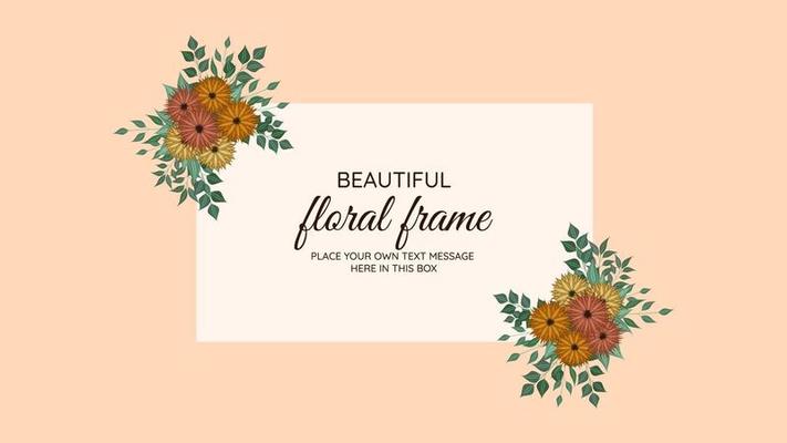 text flower Banner background Floral Flyer March 8, women's day frame