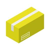 Isometric box on white background vector