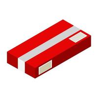 Isometric box on white background vector