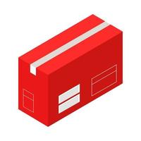 Isometric box on white background vector