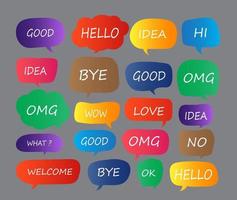 speech bubble cut paper design template. Vector illustration for your business