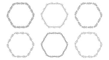 Hand Drawn Borders Elements Set Collection, floral Swirl ornament Vector