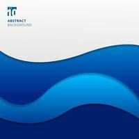 Abstract blue waves background with copy space. vector