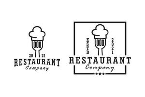 logotipo de restaurante simple. vector