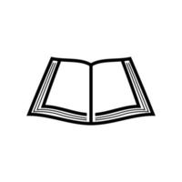 open book icon, book symbol, handbook vector in outline style